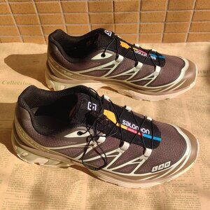 Men’s Brown Athletic Shoes - Salomon XT-6 Recut Wren Kangaroo